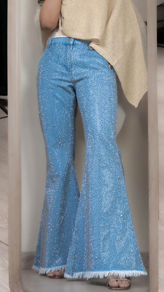 90’s Dramatic Flare With Embellishments
